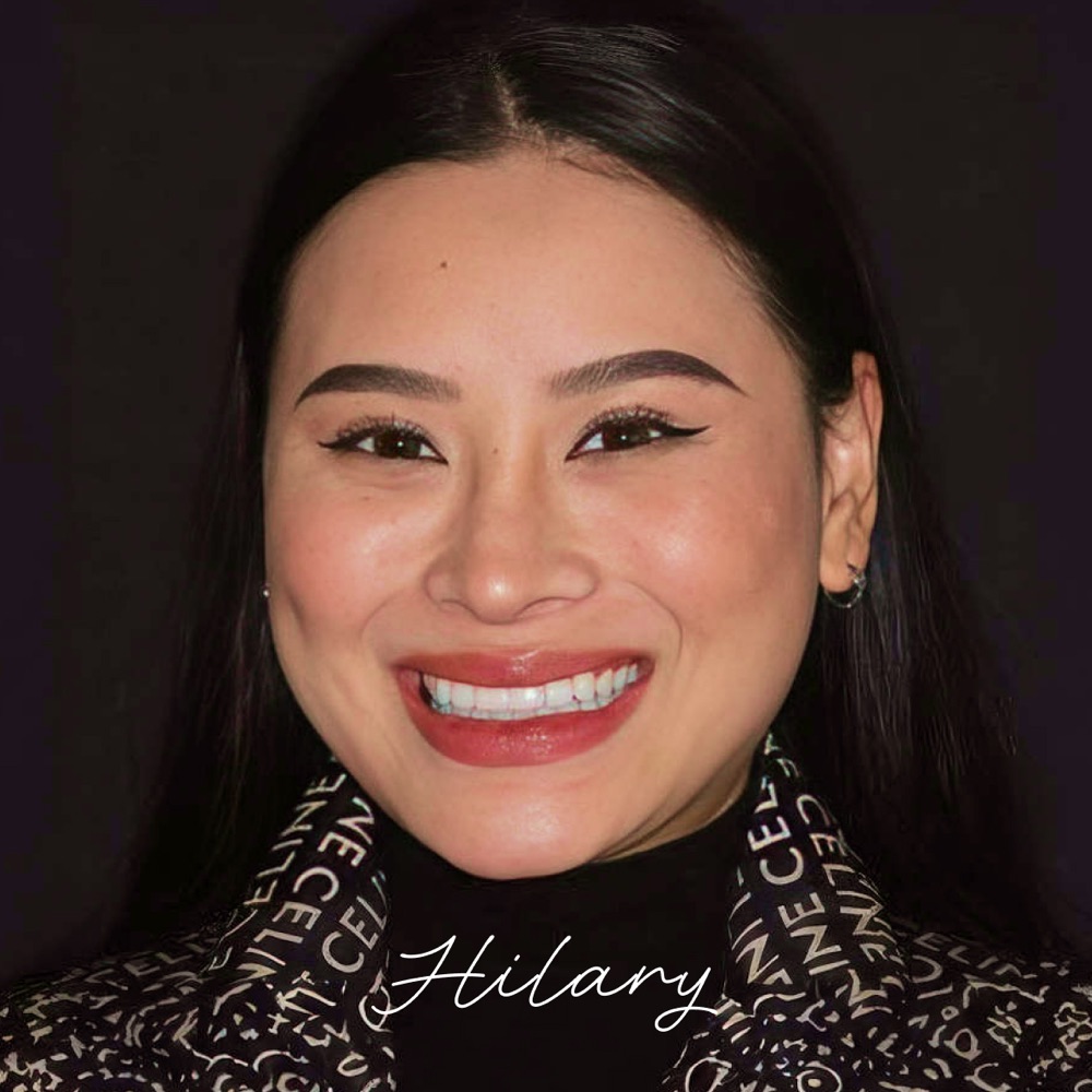 Hilary after a smile makeover